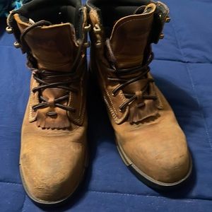 Women steel toe work boots